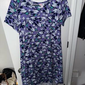 LuLaRoe Purple Disney Print Midi Dress